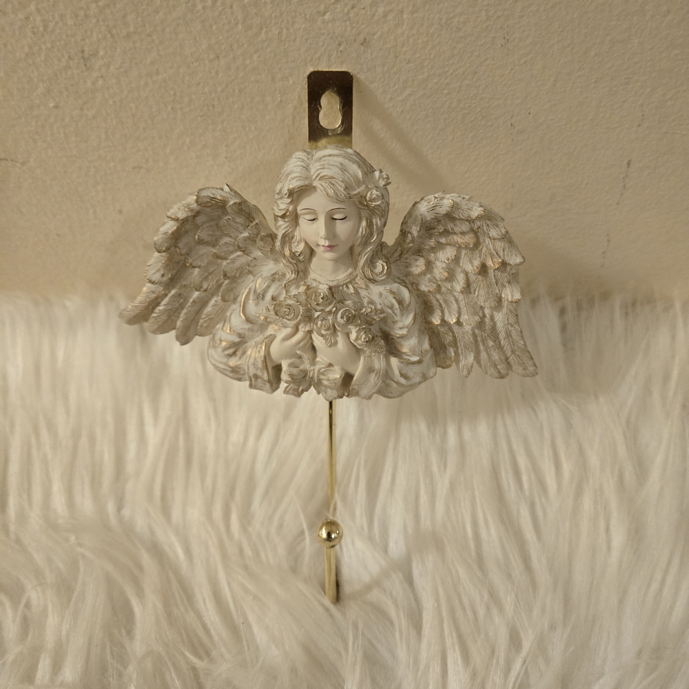 Elegant Cream Angel Wall Hook